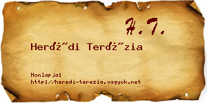 Herédi Terézia névjegykártya